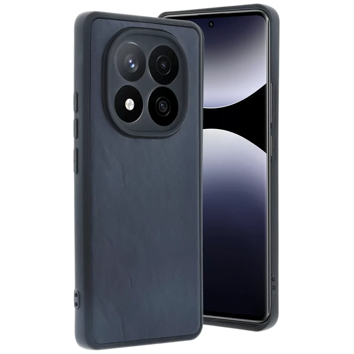 Newface Xiaomi Redmi Note 14 Pro 5G Kılıf Aras Deri Kapak - Lacivert