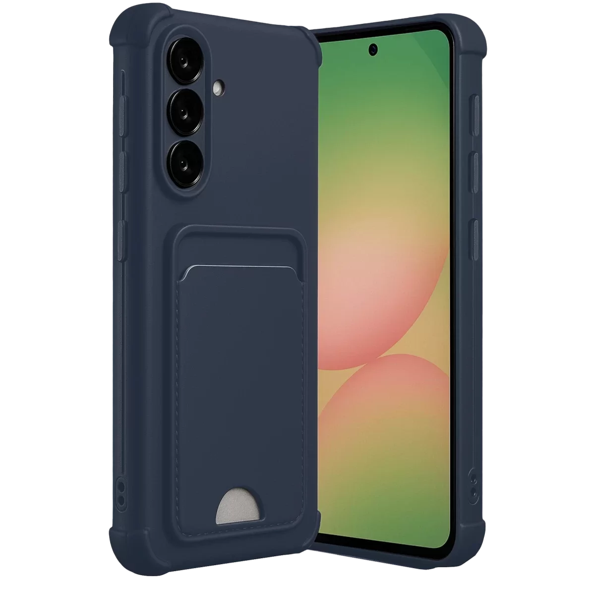 Newface Samsung Galaxy A56 Kılıf Kelvin Kartvizitli Silikon - Lacivert