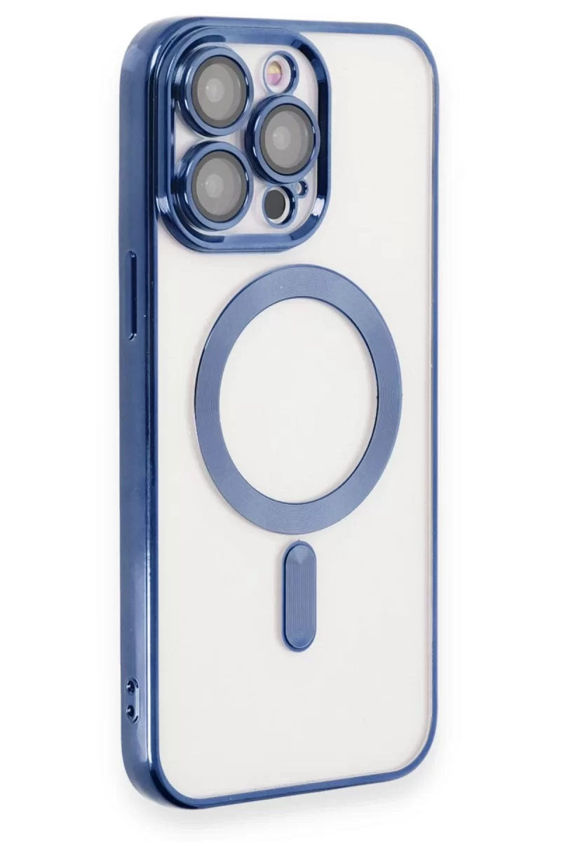 Newface Apple iPhone 15 Pro Max Kılıf Kross Magneticsafe Kapak - Lacivert