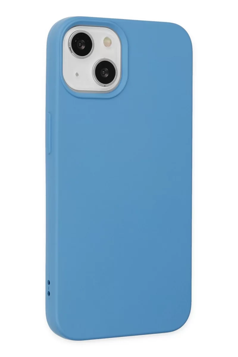 Newface Apple iPhone 15 Pro Kılıf Nano içi Kadife Silikon - Mavi