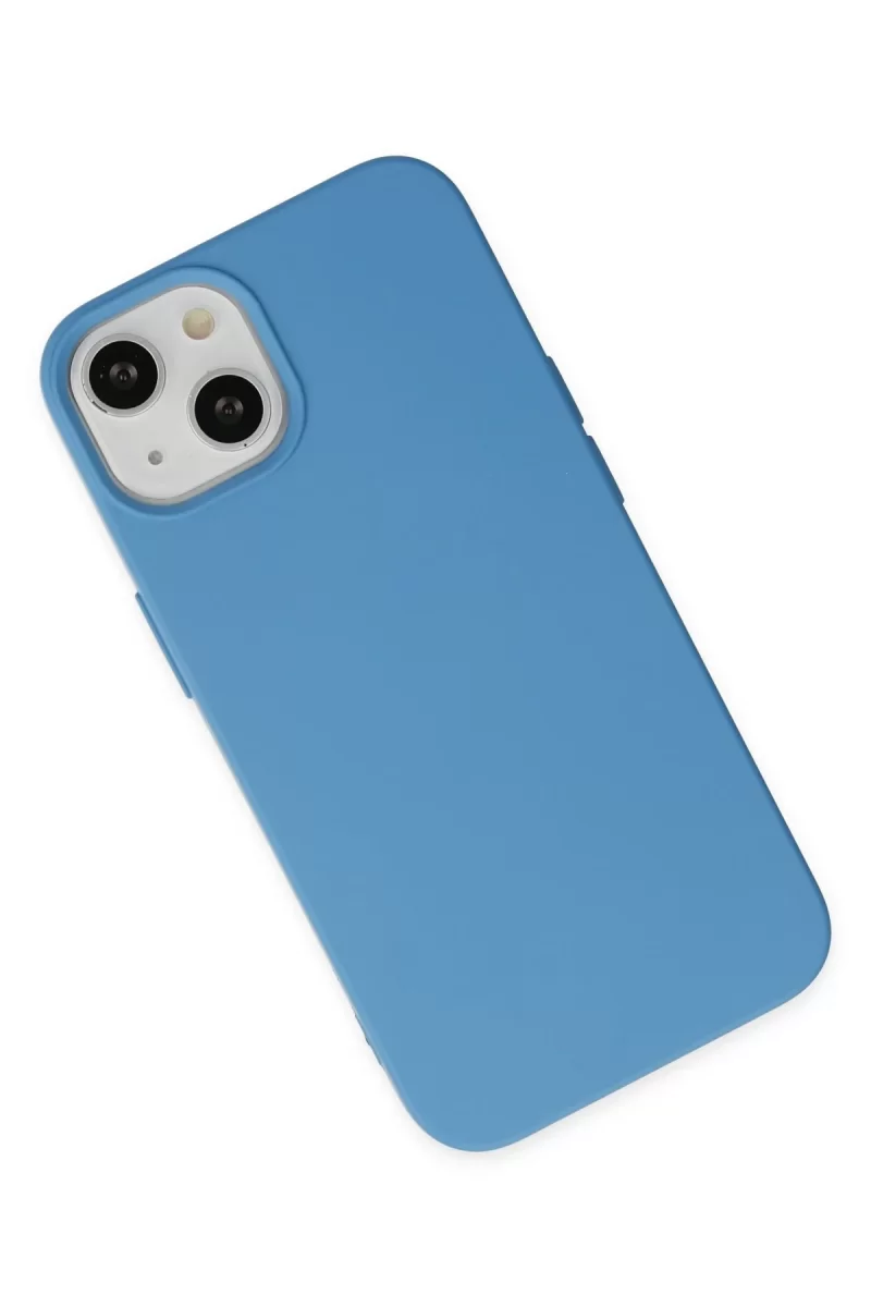 Newface Apple iPhone 15 Pro Kılıf Nano içi Kadife Silikon - Mavi