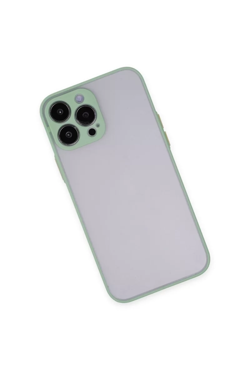 Newface Apple iPhone 15 Pro Max Kılıf Montreal Silikon Kapak - Açık Yeşil