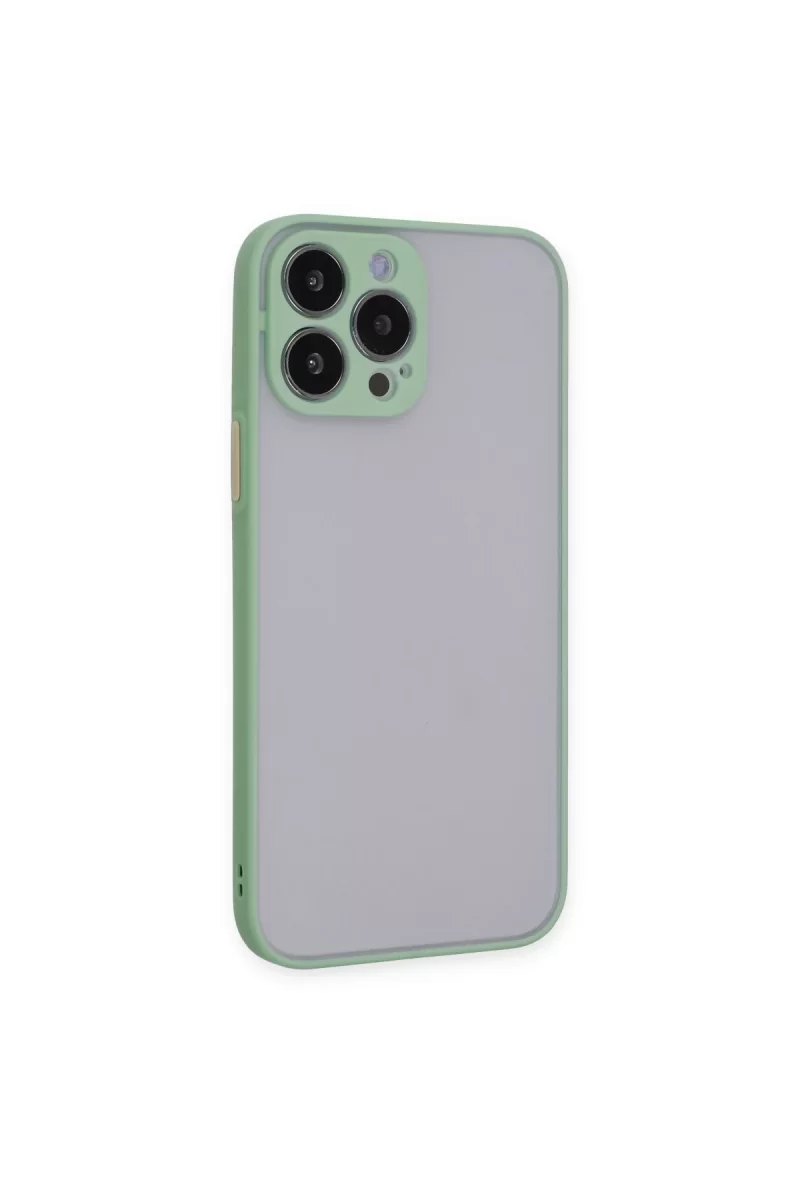 Newface Apple iPhone 15 Pro Max Kılıf Montreal Silikon Kapak - Açık Yeşil