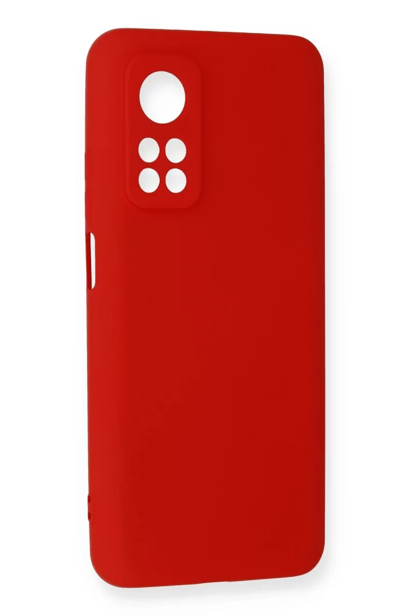 Newface Xiaomi Mi 10T Kılıf Nano içi Kadife Silikon - Kırmızı