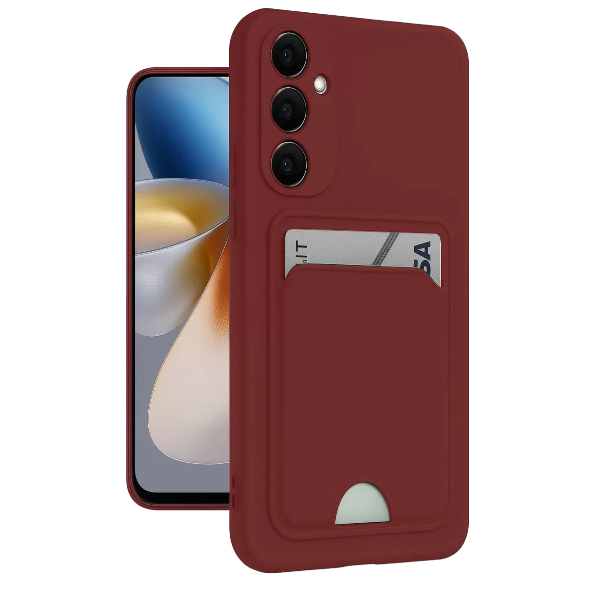 Newface Samsung Galaxy S24 Plus Kelvin Kartvizitli Silikon - Bordo