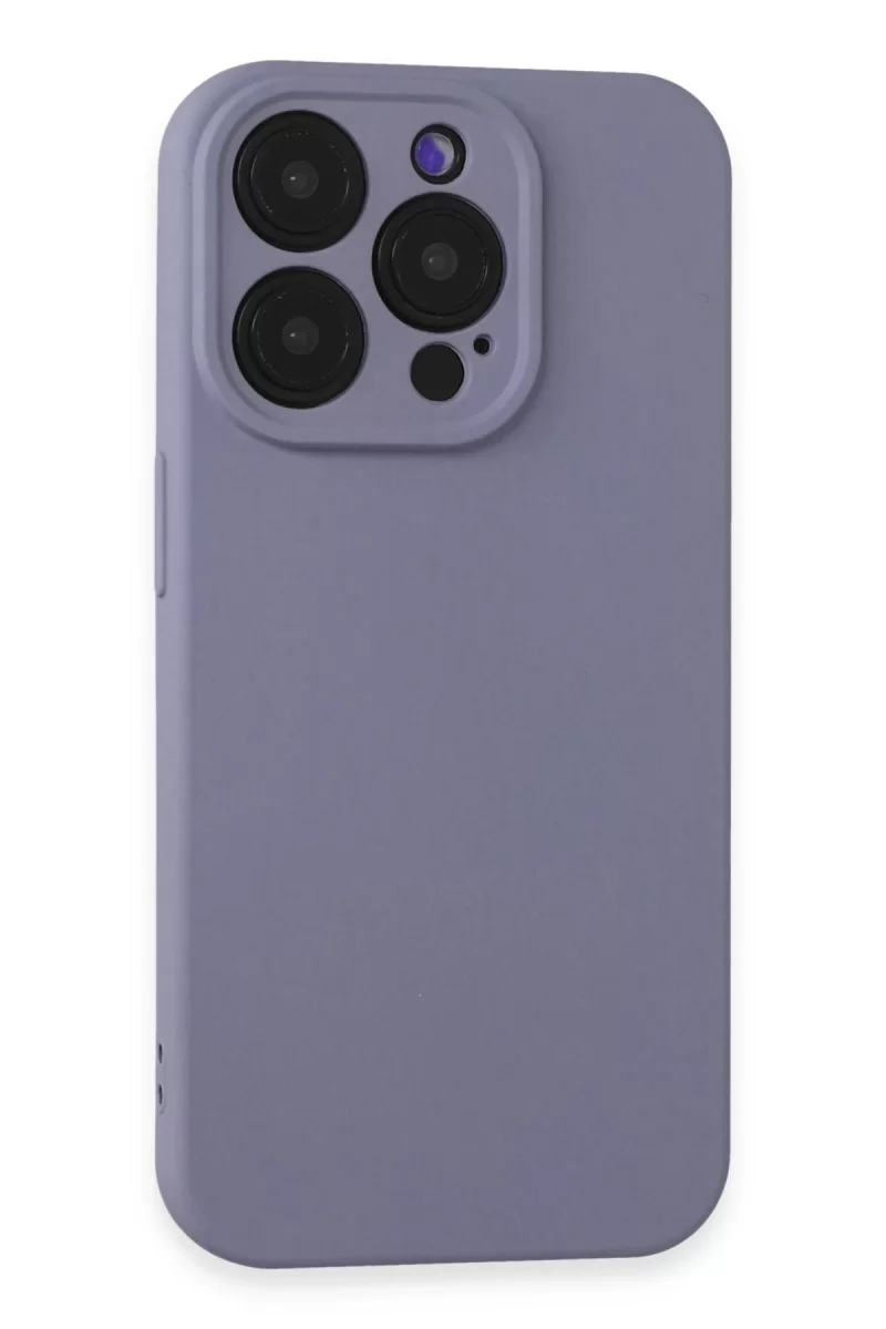 Newface Apple iPhone 15 Pro Kılıf Nano içi Kadife Silikon - Lila