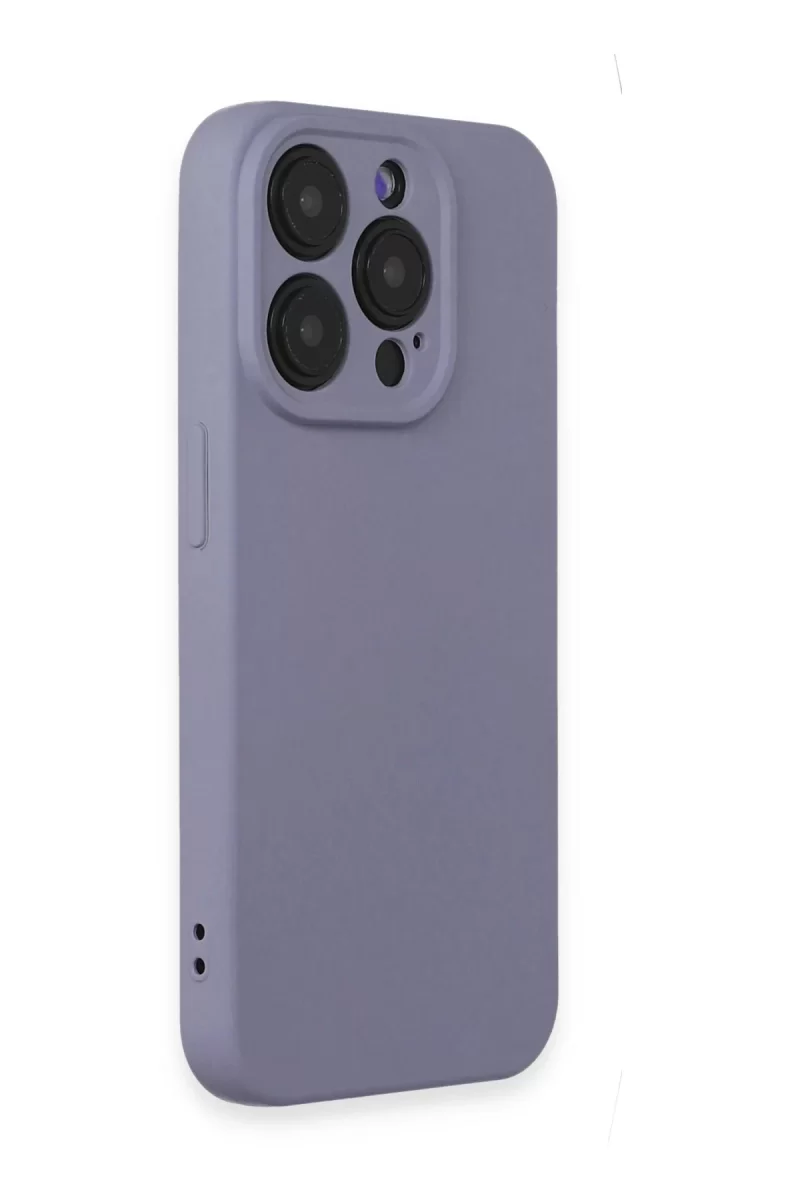 Newface Apple iPhone 15 Pro Kılıf Nano içi Kadife Silikon - Lila
