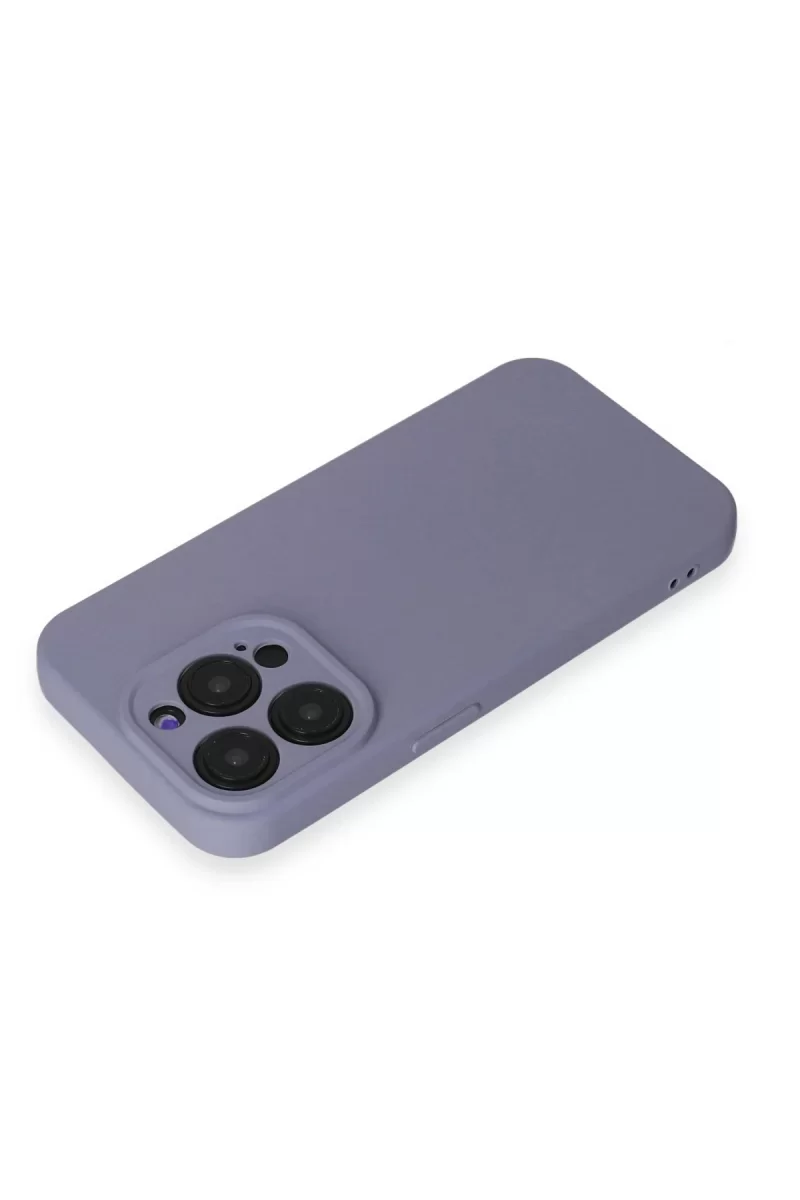 Newface Apple iPhone 15 Pro Kılıf Nano içi Kadife Silikon - Lila