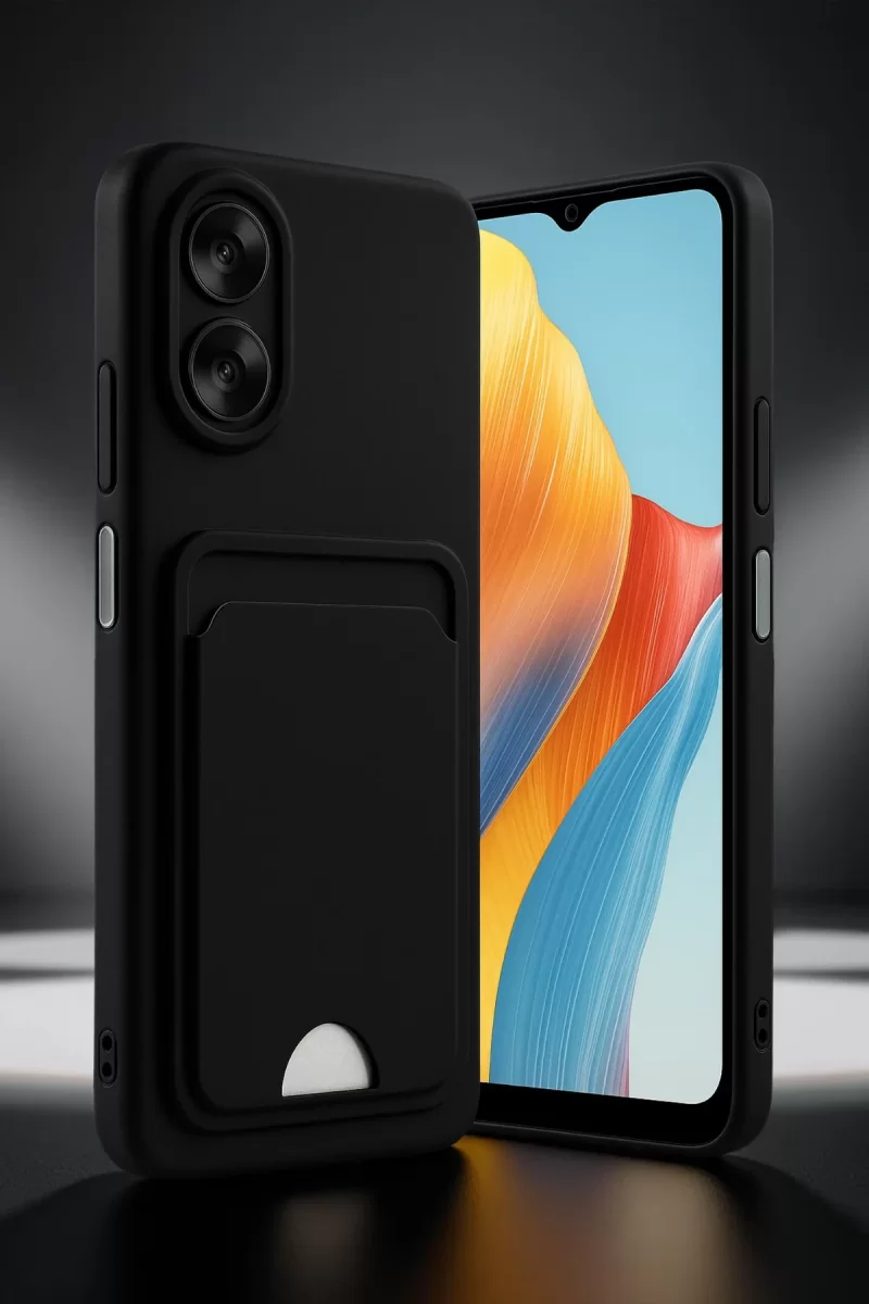 Newface Oppo A38 Kılıf Kelvin Kartvizitli Silikon - Bordo