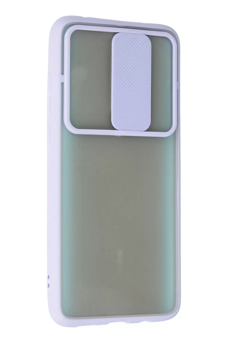 Newface Xiaomi Redmi Note 8 Pro Kılıf Palm Buzlu Kamera Sürgülü Silikon - Lila