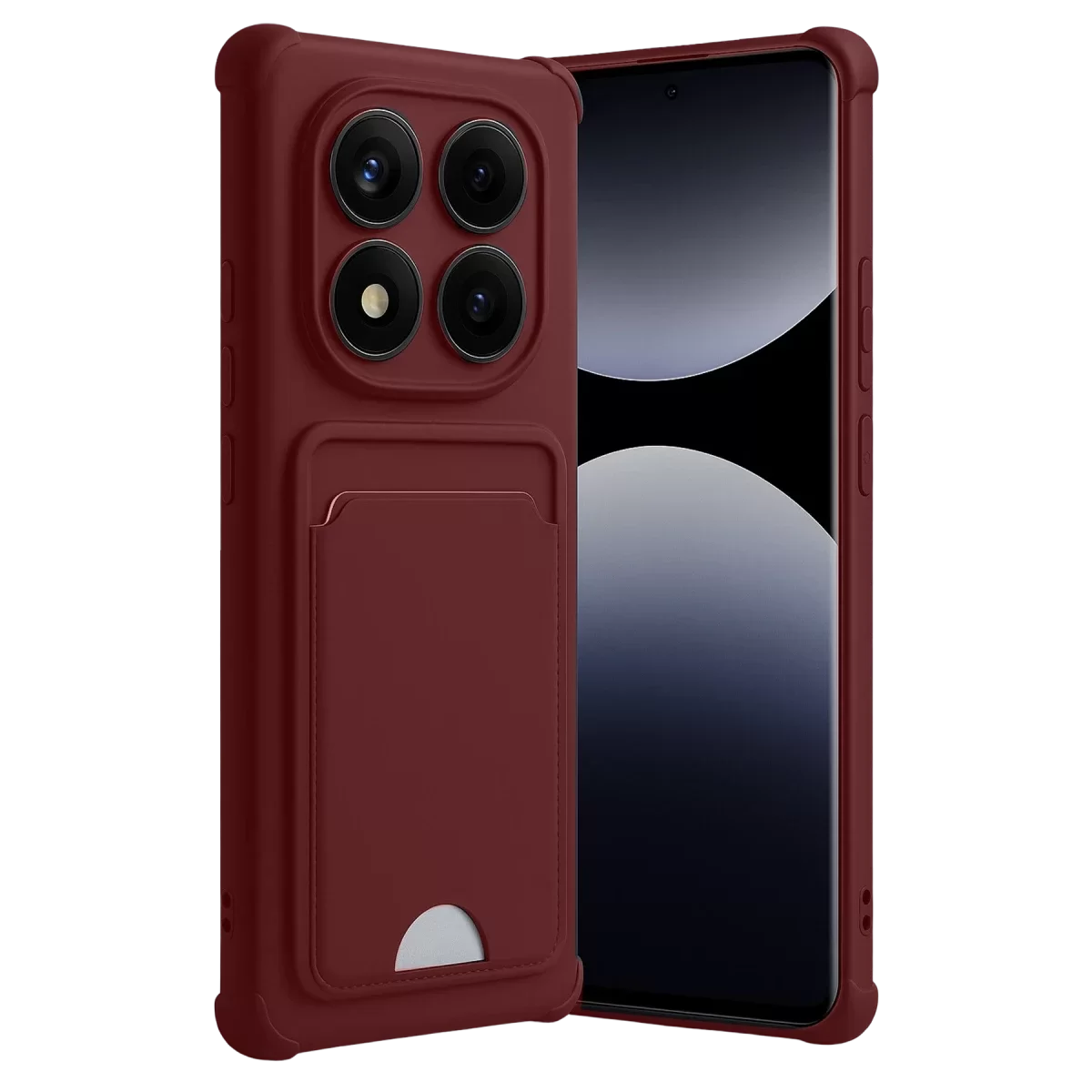 Newface Xiaomi Redmi Note 14 Pro 5G Kelvin Kartvizitli Silikon - Bordo