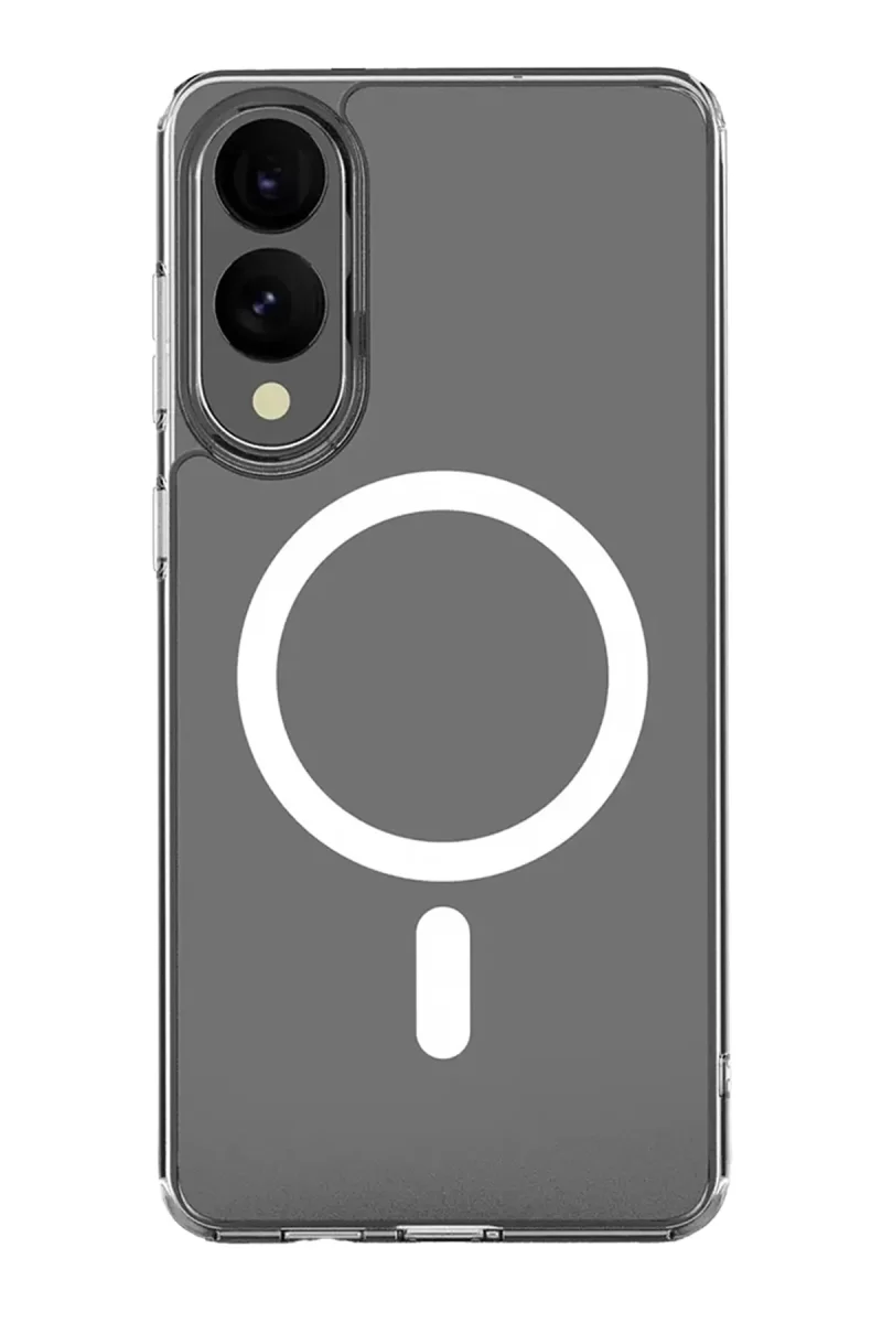 Newface Samsung Galaxy S25 Edge Kılıf Magneticsafe Şeffaf Silikon - Şeffaf