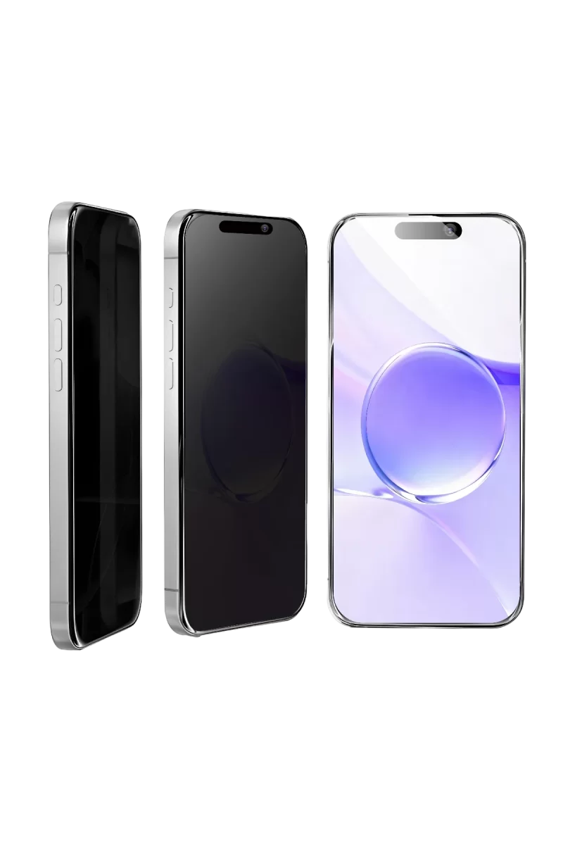 Newface Apple iPhone 13 Pro Max Bilvis 5in1 5D Magic Hayalet Cam Ekran Koruyucu - Siyah