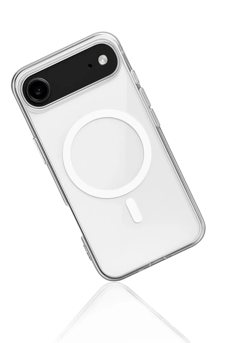 Newface Apple iPhone 17 Air Kılıf Magneticsafe Şeffaf Silikon - Şeffaf