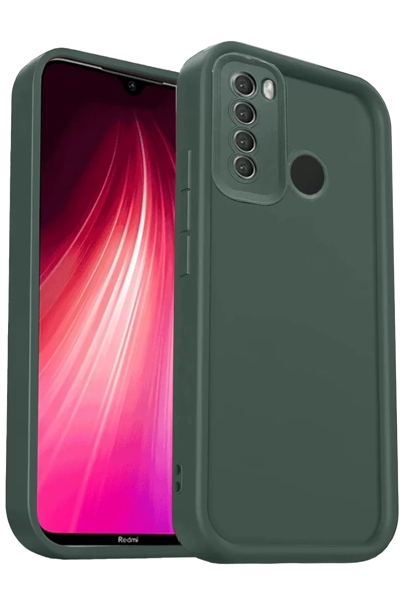 Newface Xiaomi Redmi Note 8 Kılıf Viera Silikon - Koyu Yeşil