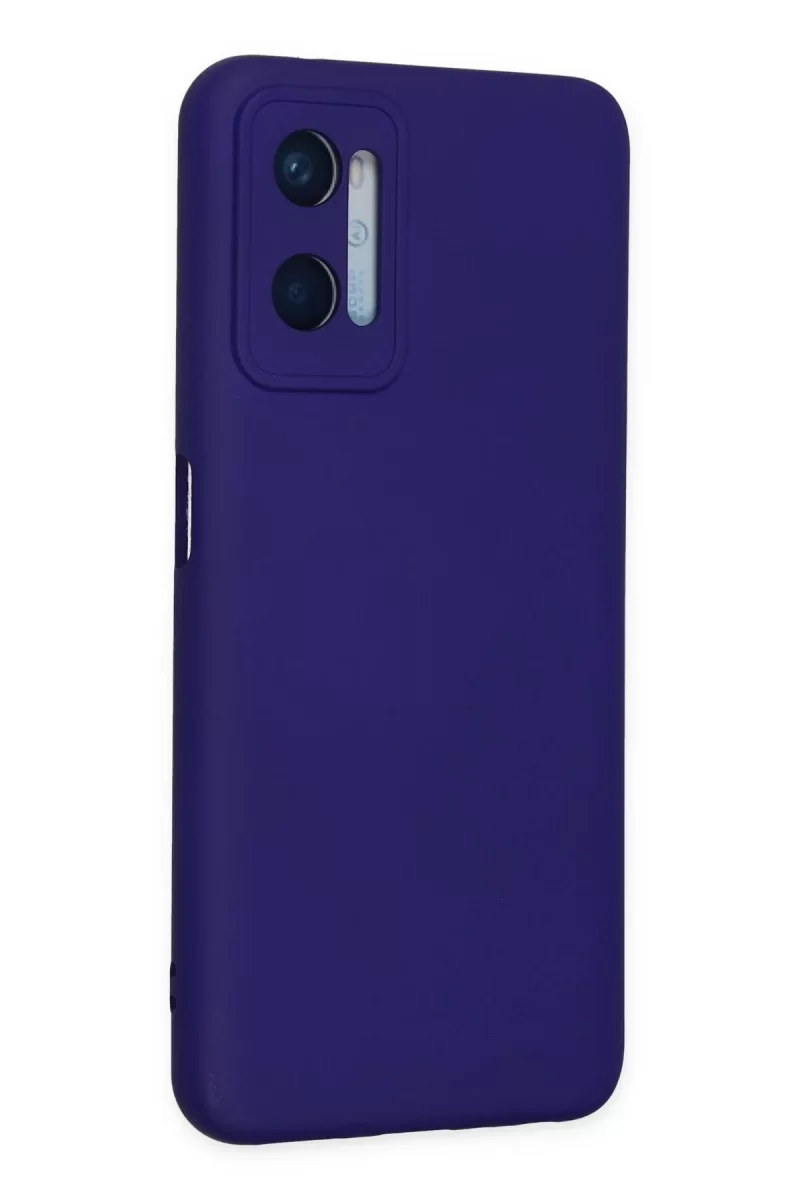 Newface Oppo A96 Kılıf Nano içi Kadife Silikon - Mor
