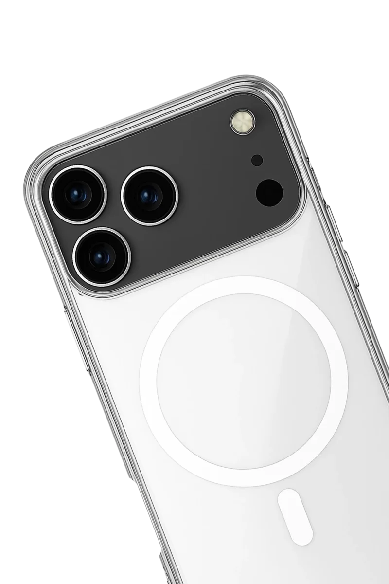 Newface Apple iPhone 17 Pro Kılıf Magneticsafe Şeffaf Silikon - Şeffaf