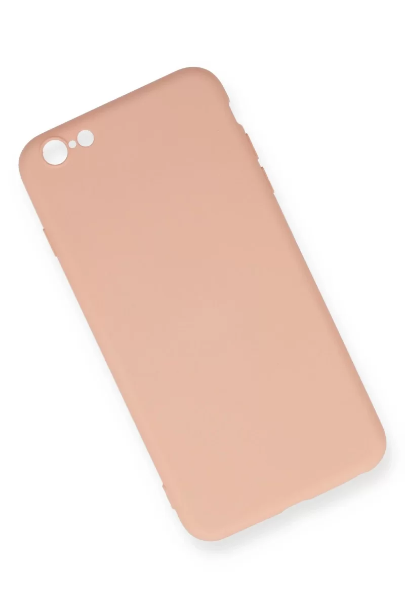 Newface Apple iPhone 6 Plus Kılıf Nano içi Kadife Silikon - Pudra