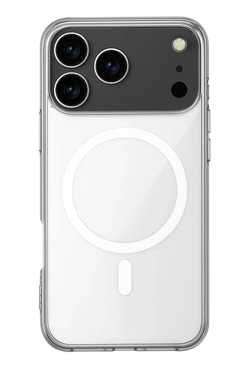 Newface Apple iPhone 17 Pro Max Kılıf Magneticsafe Şeffaf Silikon - Şeffaf