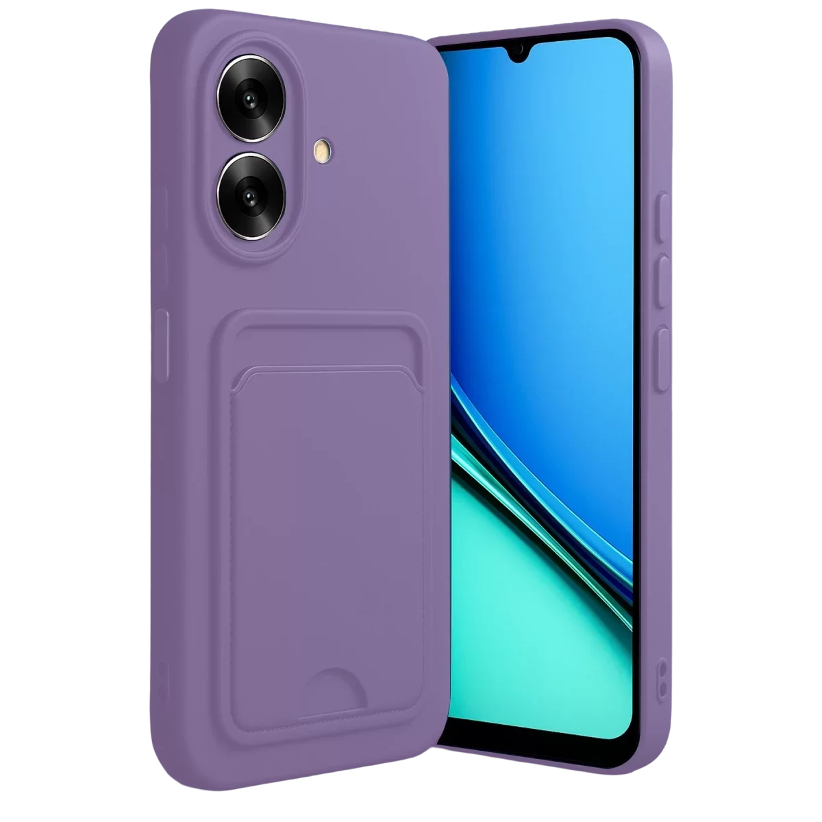 Newface Realme Note 60 Kelvin Kartvizitli Silikon - Lila