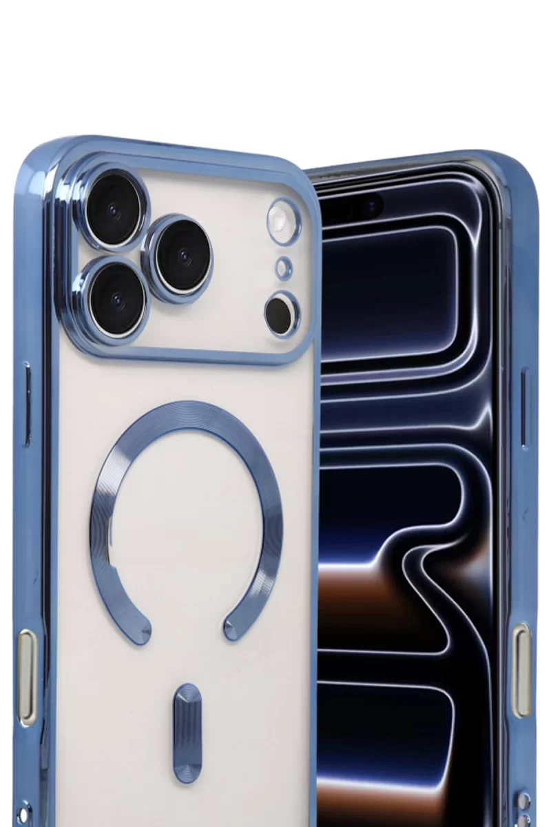 Newface Apple iPhone 17 Pro Max Kross Magneticsafe Kapak - Sierra Blue