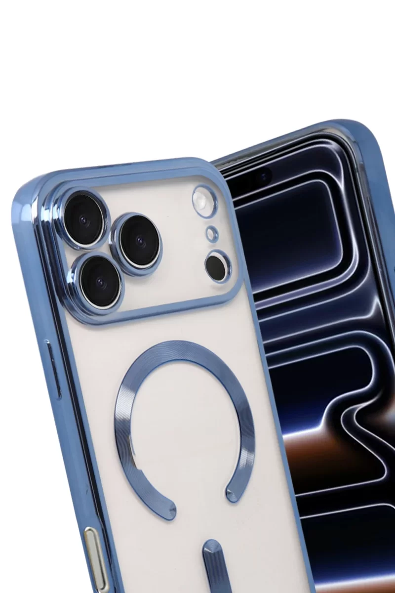 Newface Apple iPhone 17 Pro Max Kross Magneticsafe Kapak - Sierra Blue