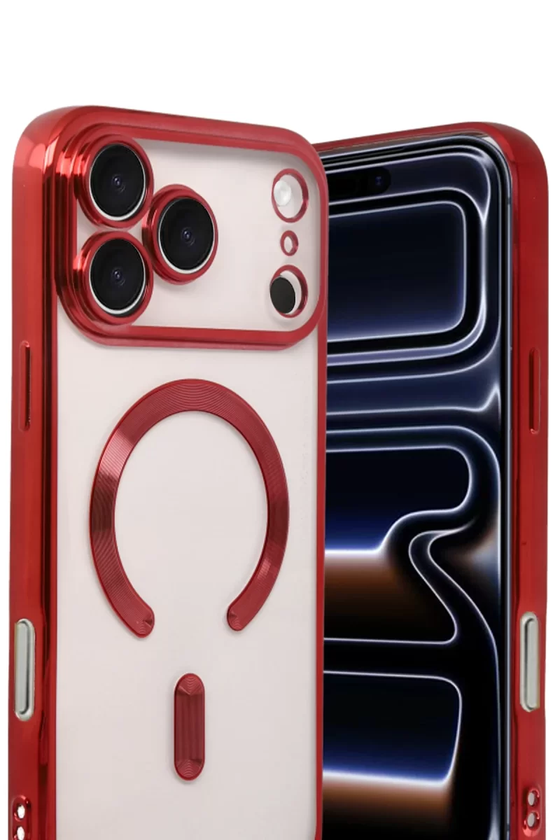 Newface Apple iPhone 17 Pro Kross Magneticsafe Kapak - Kırmızı