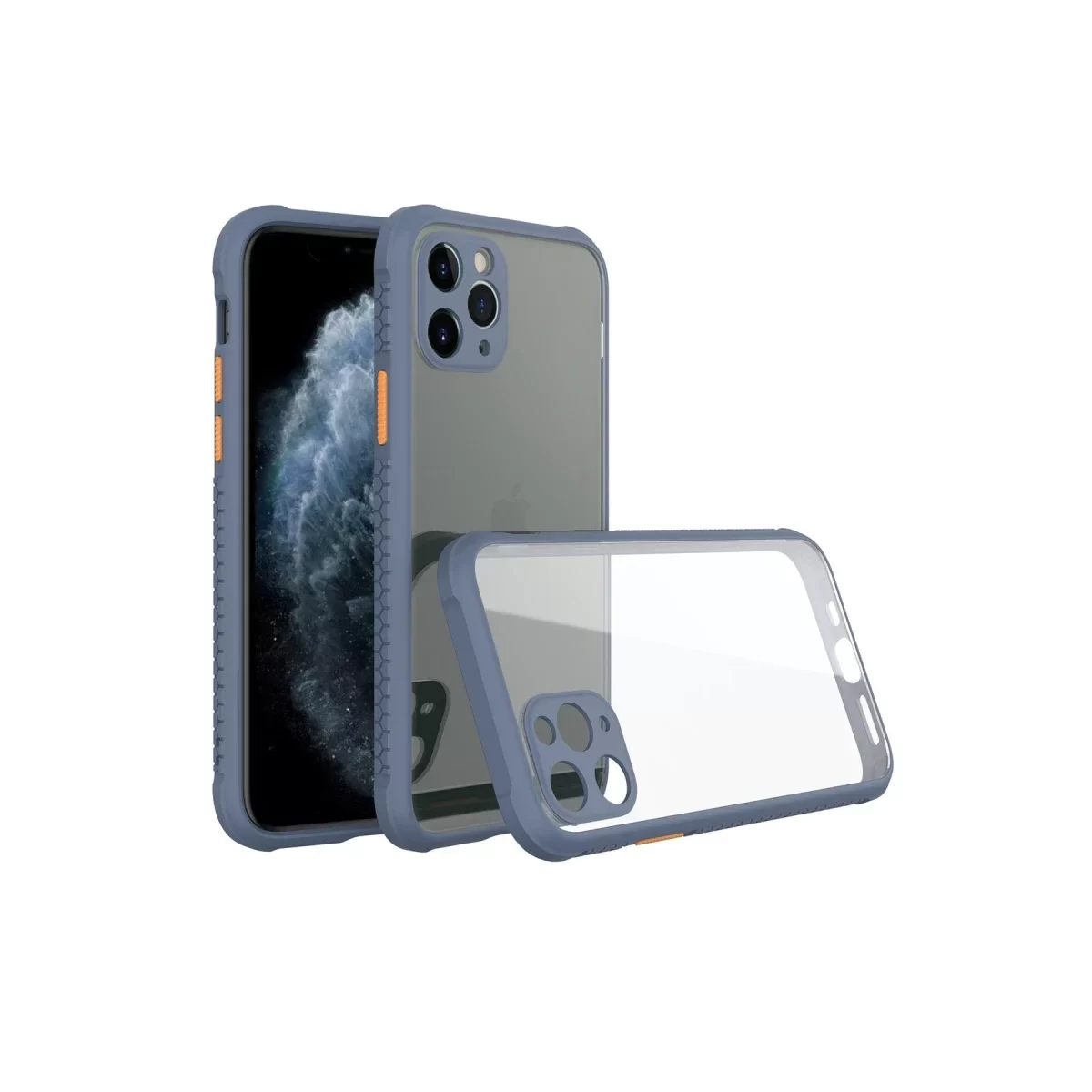 Newface Apple iPhone 11 Pro Kılıf Miami Şeffaf Silikon - Gri