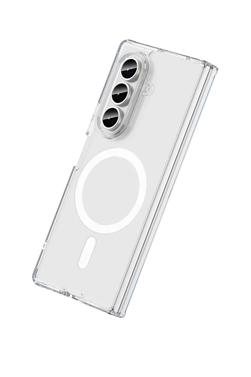 Newface Samsung Galaxy Z Fold 7 Kılıf Magneticsafe Şeffaf Silikon - Şeffaf