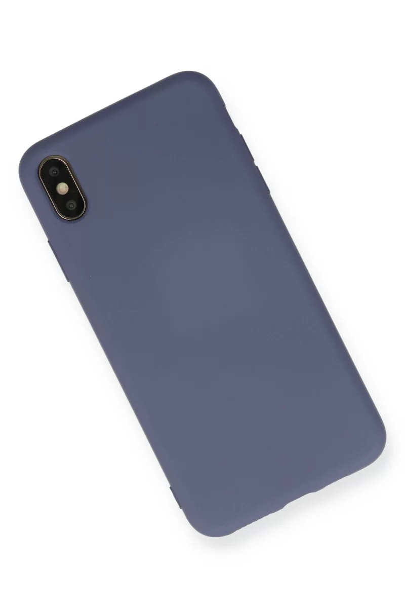 Newface Apple iPhone XS Max Kılıf Nano içi Kadife Silikon - Gri