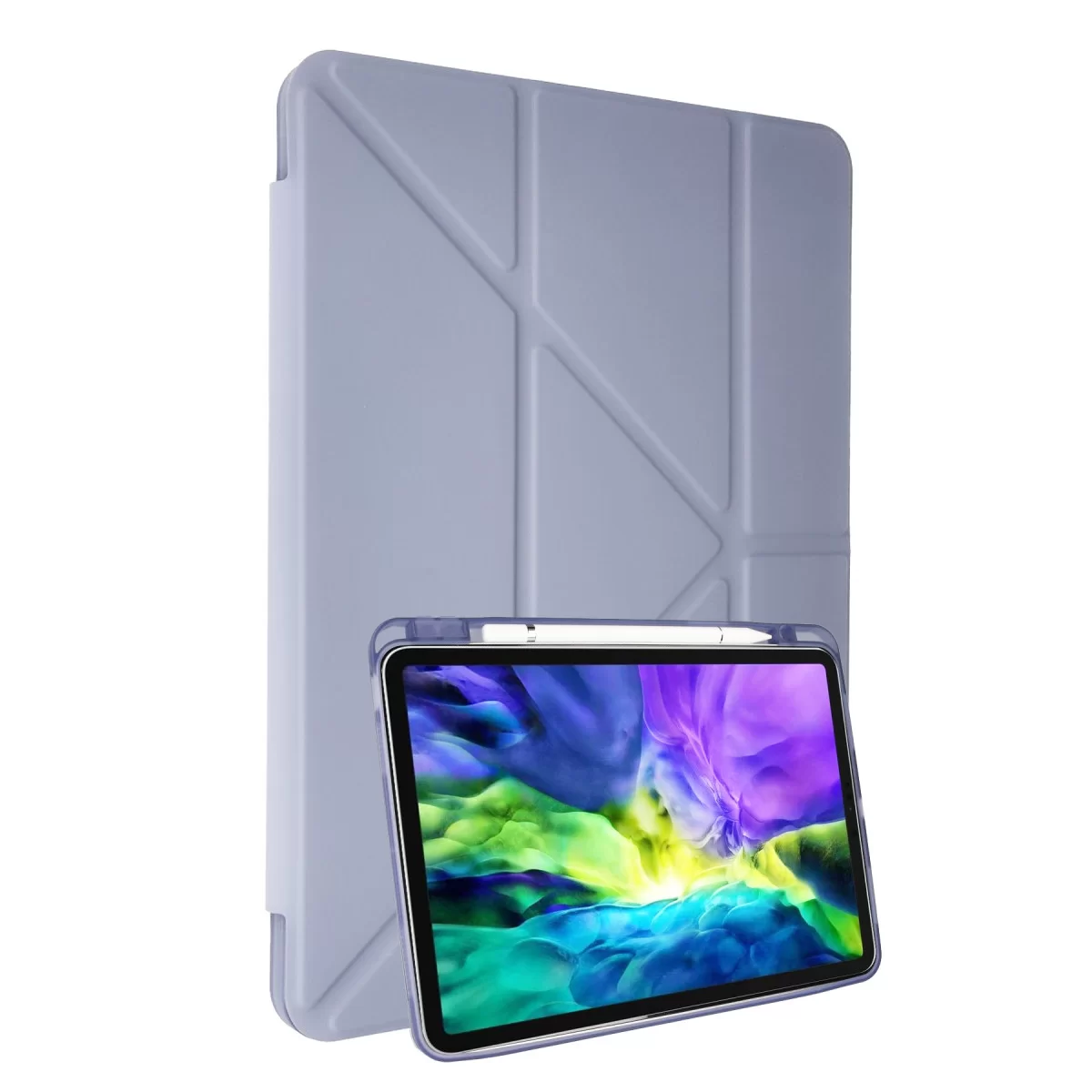 Newface Apple iPad Air 4 10.9 Kılıf Kalemlikli Mars Tablet Kılıfı - Lila
