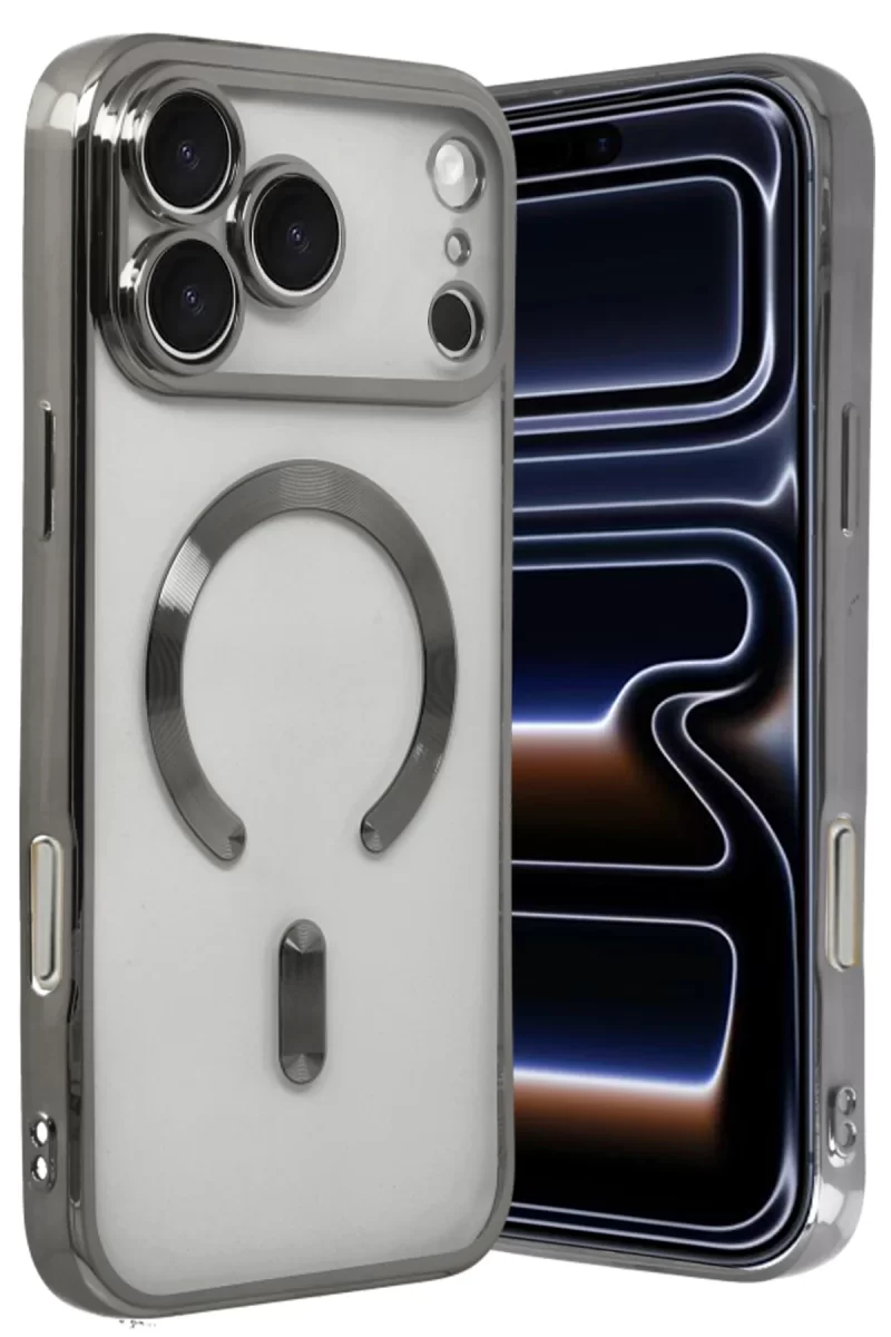 Newface Apple iPhone 17 Pro Max Kross Magneticsafe Kapak - Titan Gri