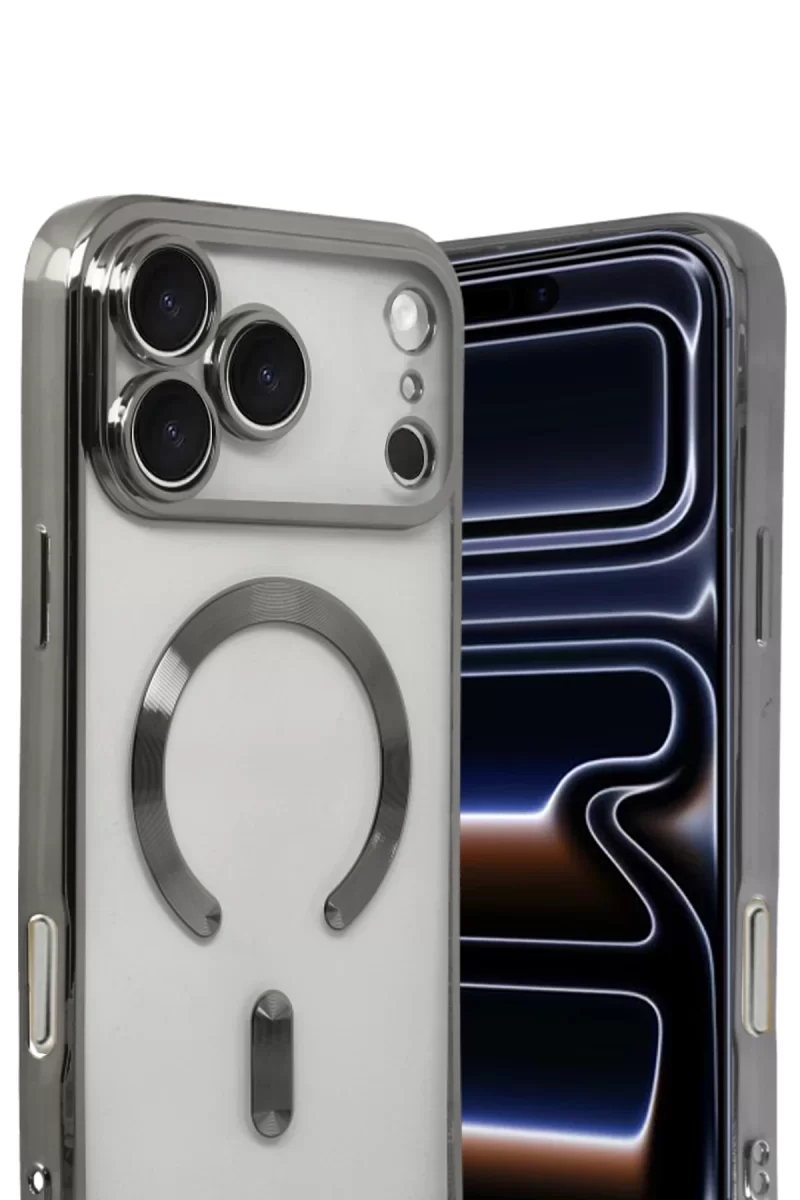 Newface Apple iPhone 17 Pro Max Kross Magneticsafe Kapak - Titan Gri