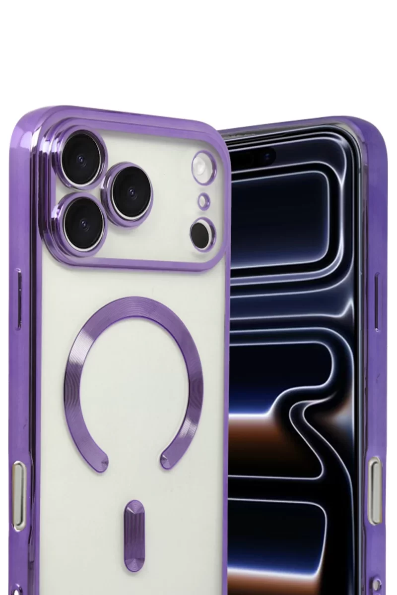 Newface Apple iPhone 17 Pro Kross Magneticsafe Kapak - Mor