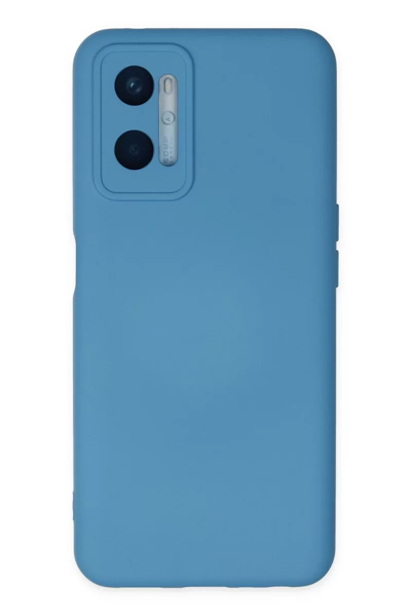 Newface Oppo A96 Kılıf Nano içi Kadife Silikon - Mavi