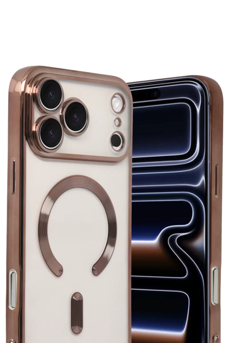 Newface Apple iPhone 17 Pro Max Kross Magneticsafe Kapak - Çöl Titanyum
