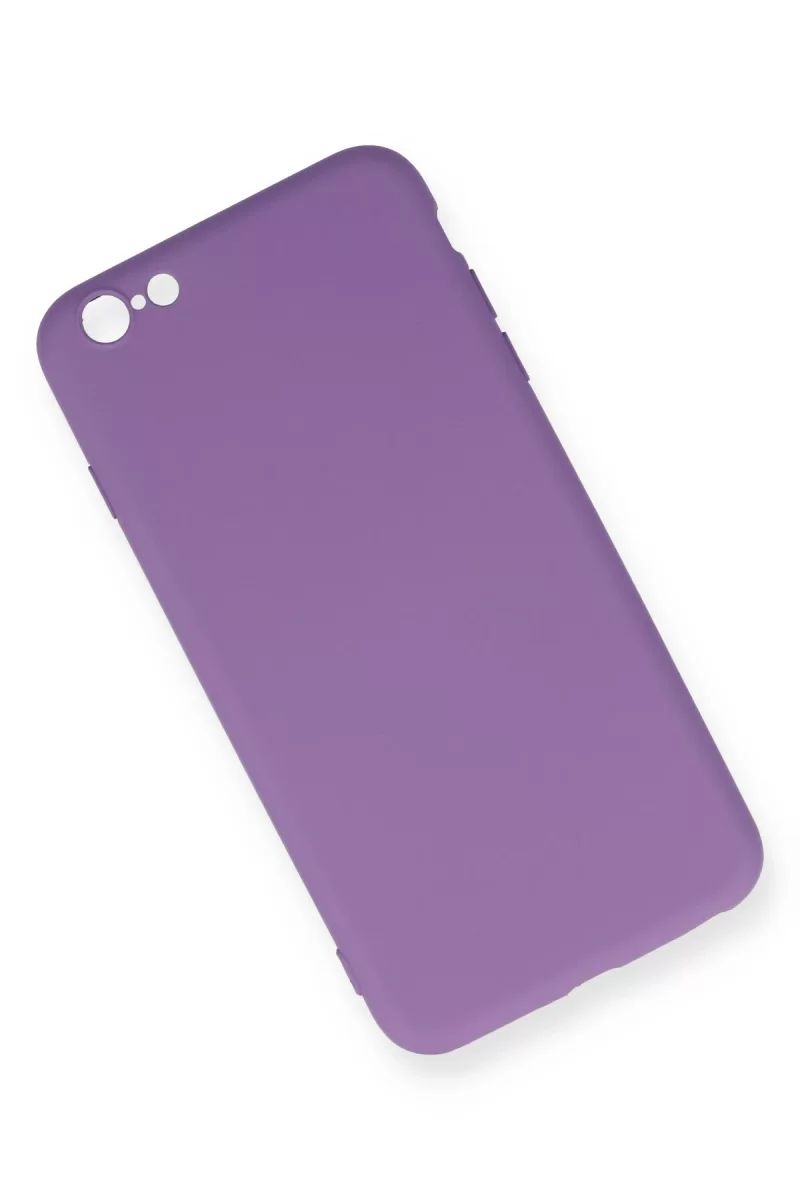 Newface Apple iPhone 6 Plus Kılıf Nano içi Kadife Silikon - Mor