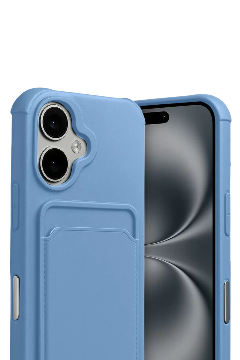 Newface Apple iPhone 17 Kelvin Kartvizitli Silikon - Mavi