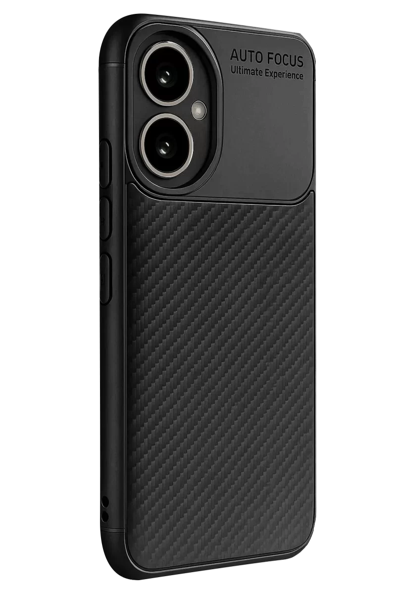 Newface Honor 400 Kılıf Auto Focus Karbon Kapak - Siyah