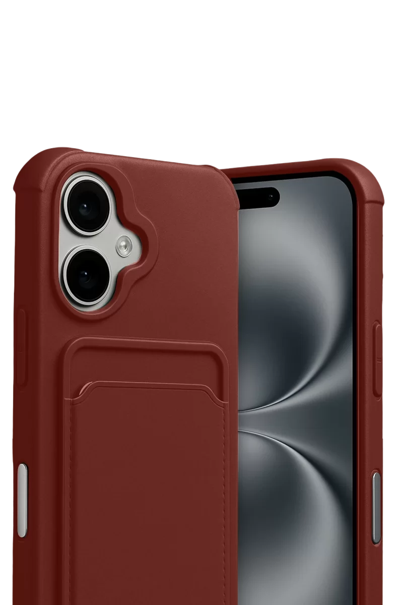 Newface Apple iPhone 17 Kelvin Kartvizitli Silikon - Bordo