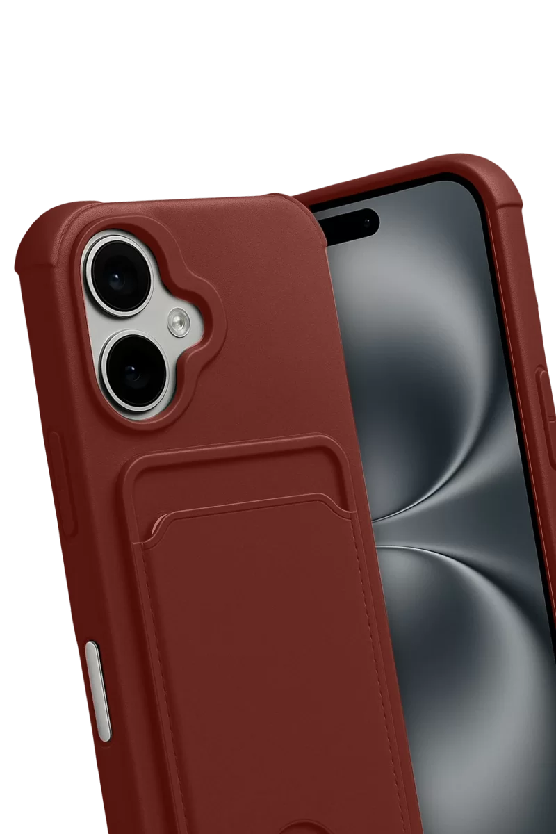 Newface Apple iPhone 17 Kelvin Kartvizitli Silikon - Bordo