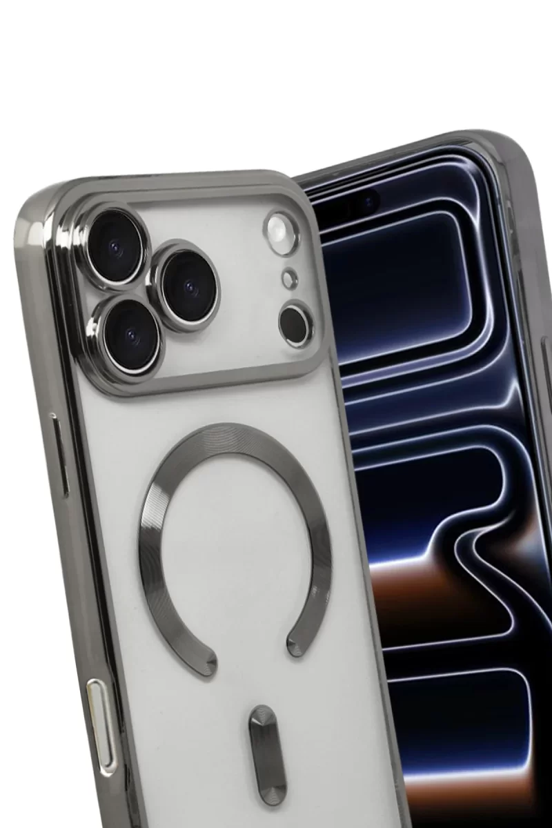 Newface Apple iPhone 17 Pro Kross Magneticsafe Kapak - Titan Gri