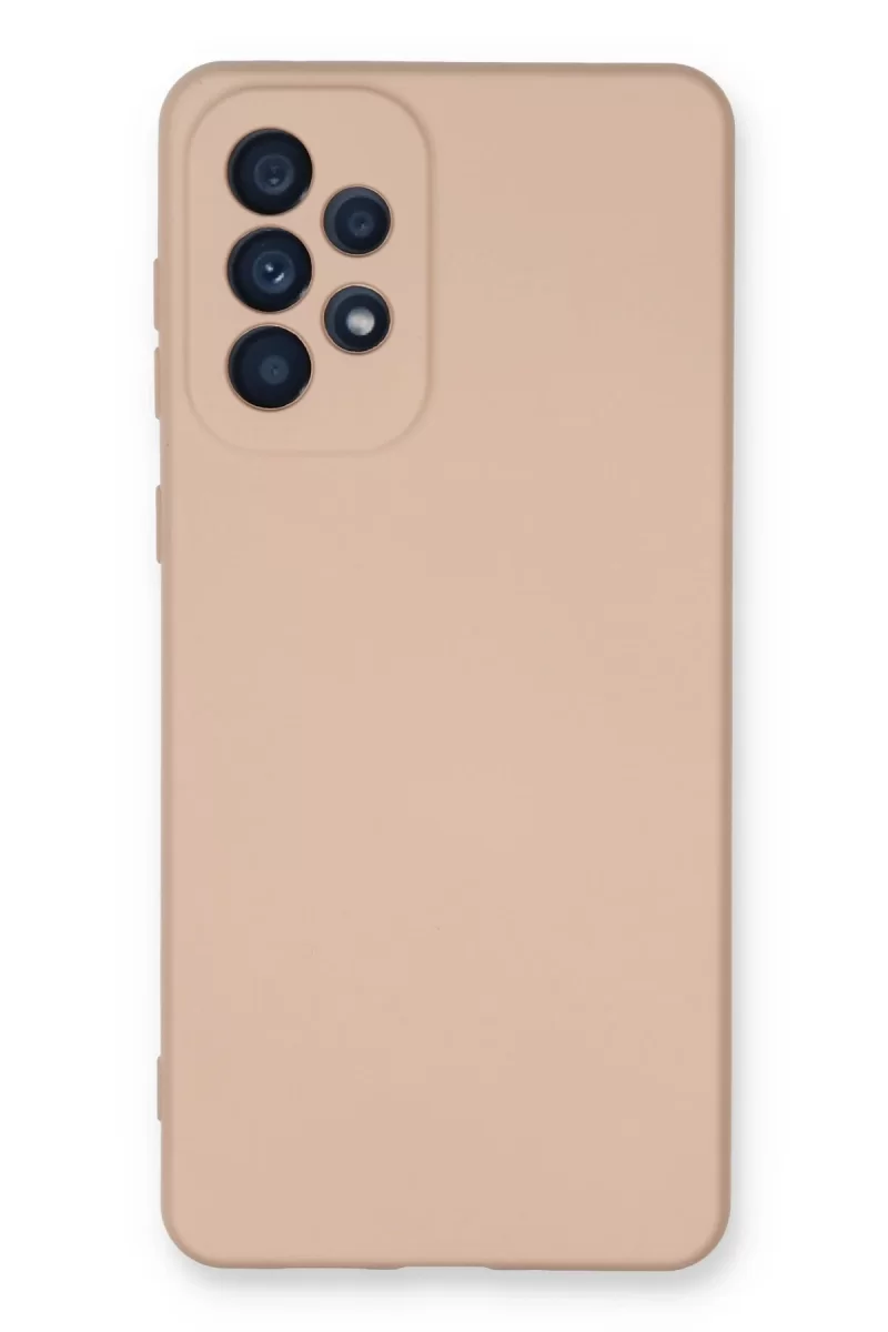 Newface Samsung Galaxy A53 5G Kılıf Nano içi Kadife Silikon - Pudra