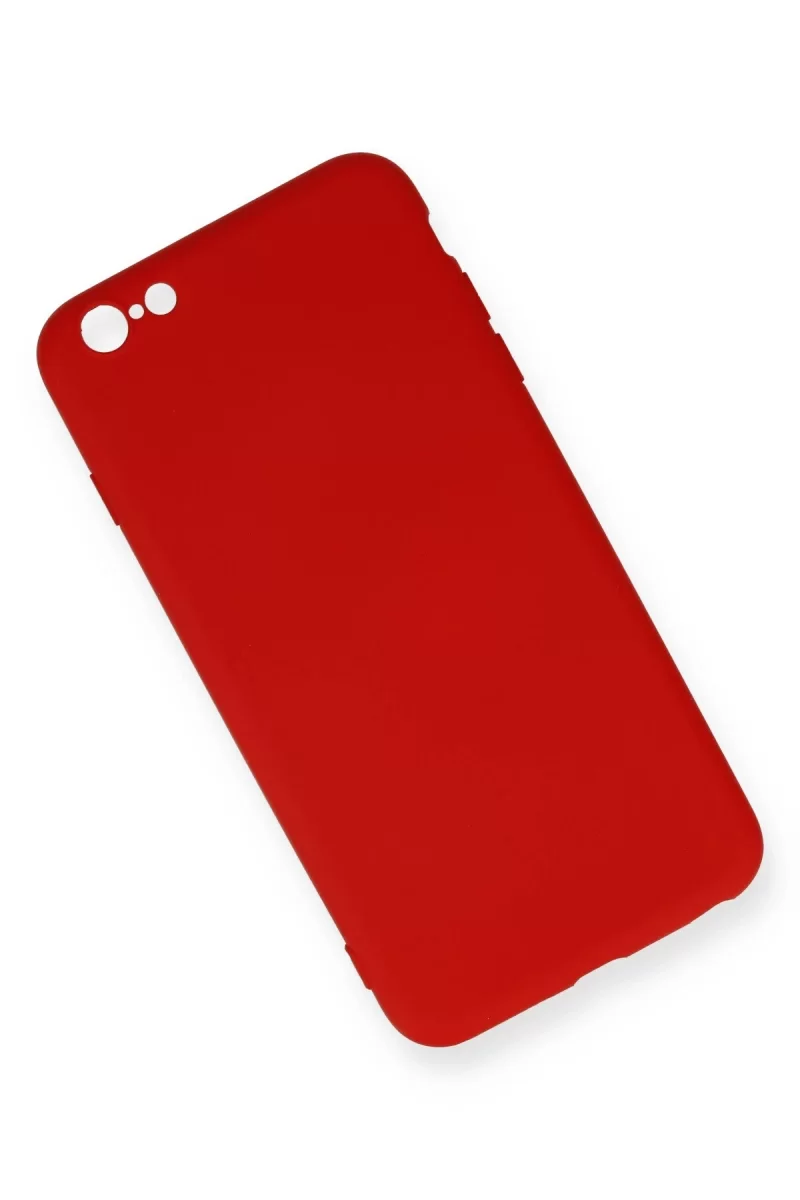 Newface Apple iPhone 6 Plus Kılıf Nano içi Kadife Silikon - Kırmızı