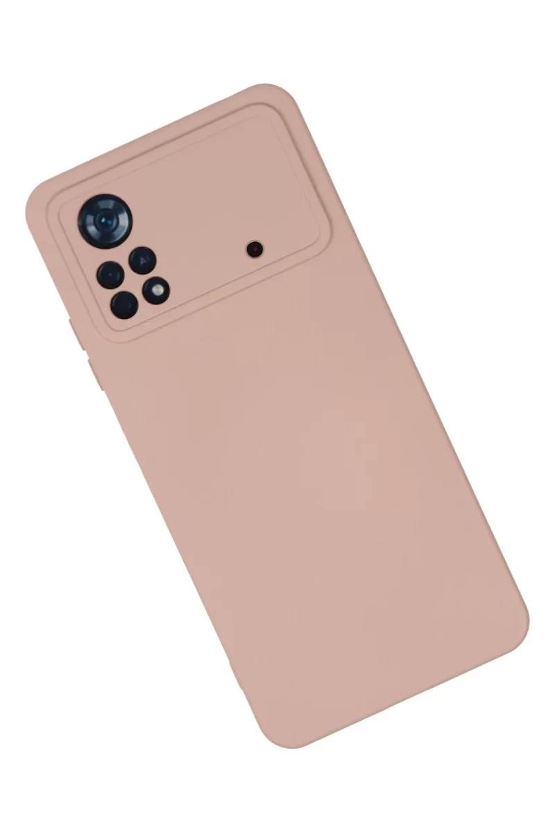 Newface Xiaomi Poco X4 Pro 5G Kılıf Nano içi Kadife Silikon - Pudra