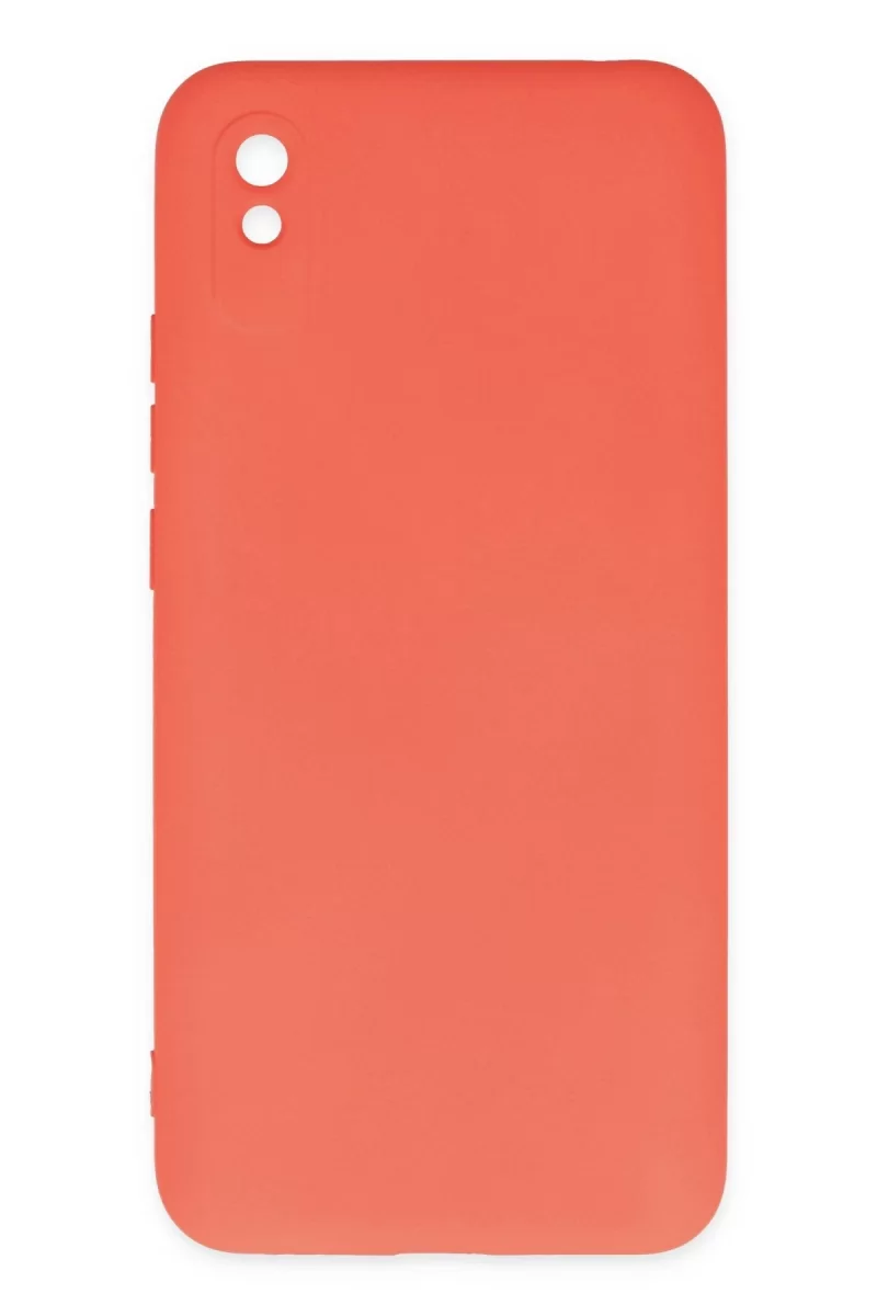 Newface Xiaomi Redmi 9A Kılıf Nano içi Kadife Silikon - Turuncu