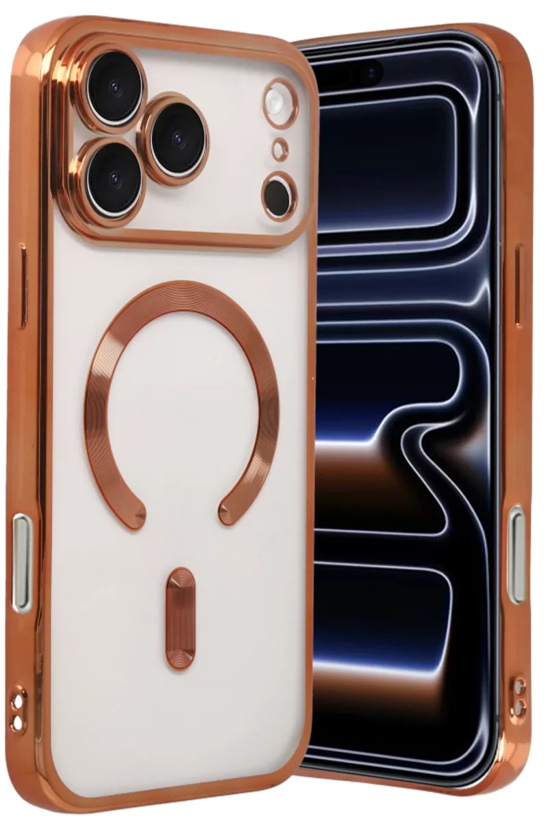 Newface Apple iPhone 17 Pro Kross Magneticsafe Kapak - Turuncu