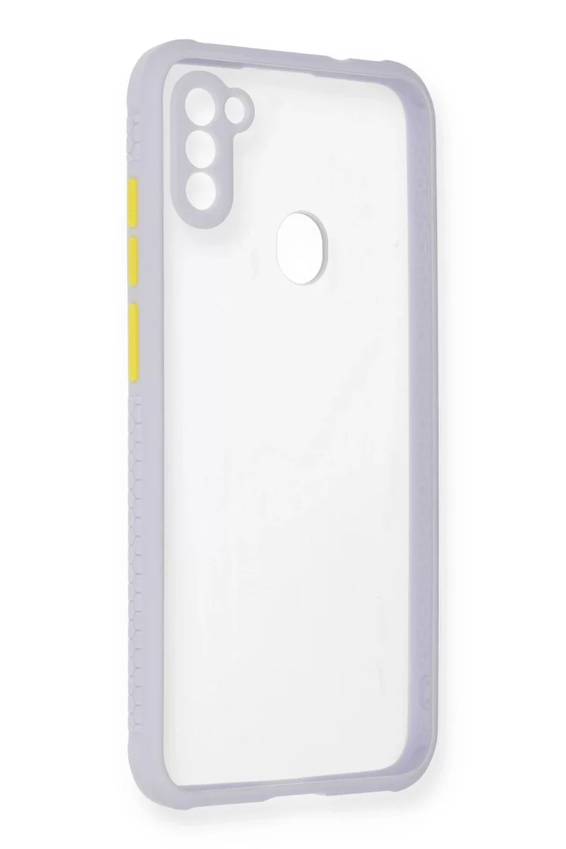 Newface Samsung Galaxy A11 Kılıf Miami Şeffaf Silikon - Lila