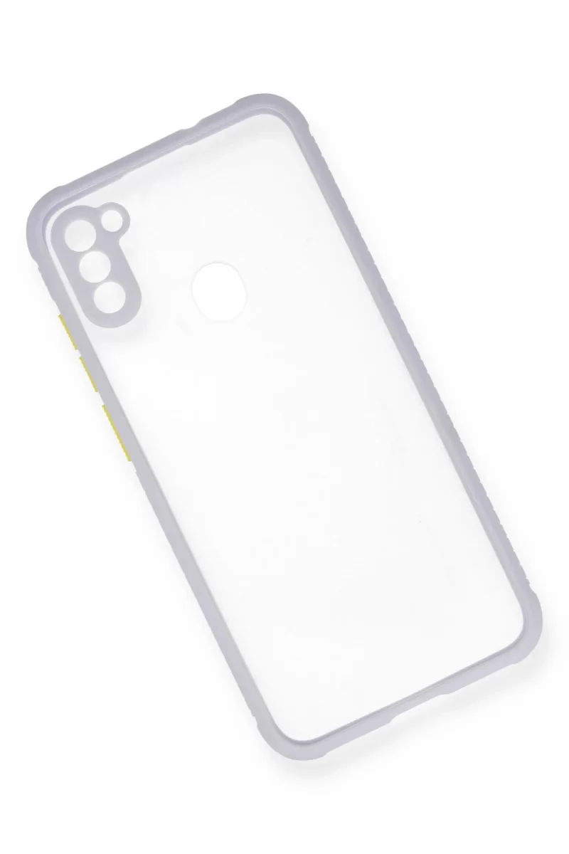 Newface Samsung Galaxy A11 Kılıf Miami Şeffaf Silikon - Lila