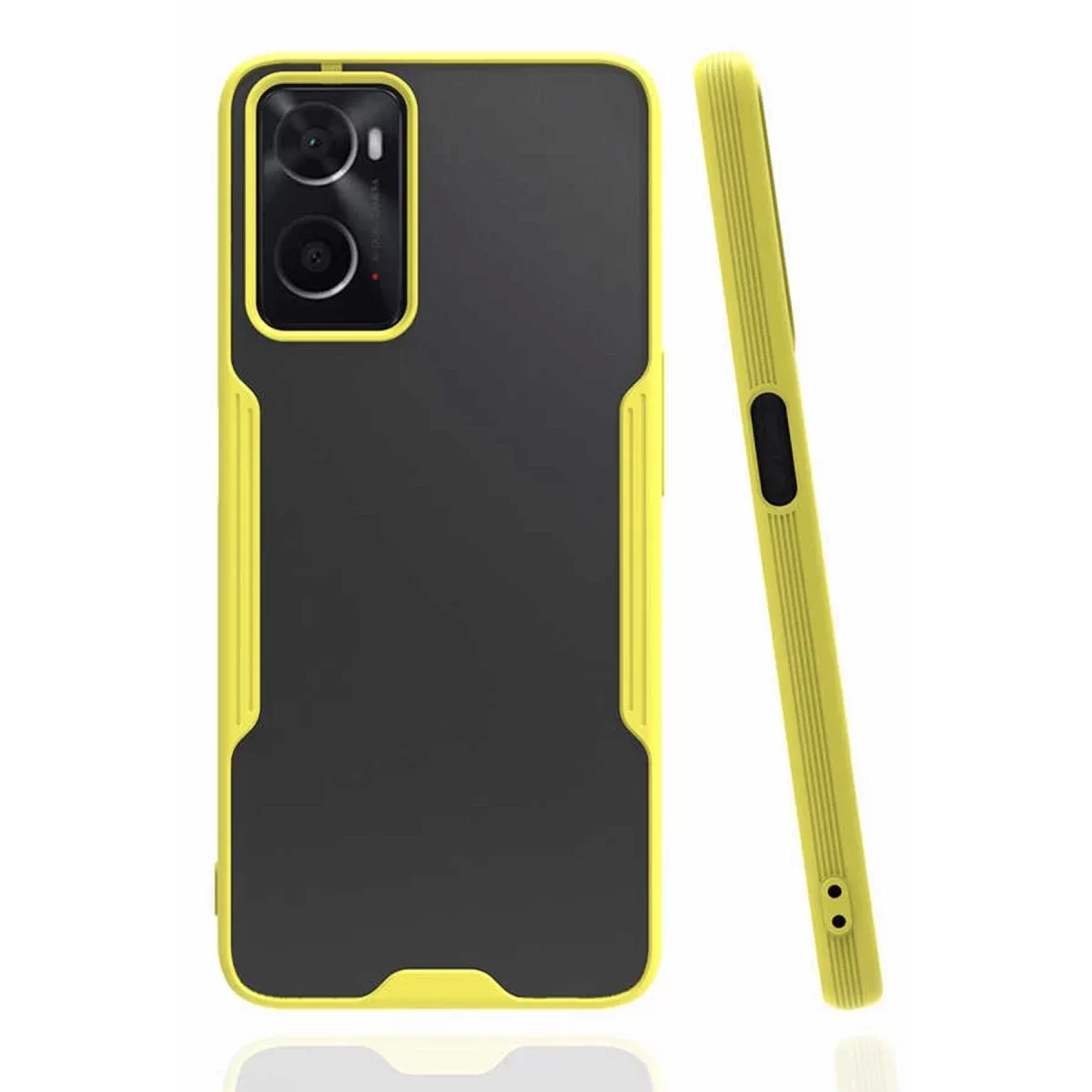 Newface Oppo A96 Kılıf Platin Silikon - Sarı